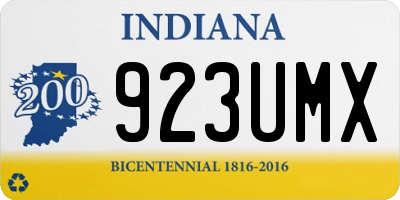 IN license plate 923UMX