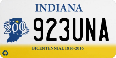 IN license plate 923UNA