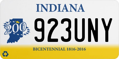 IN license plate 923UNY