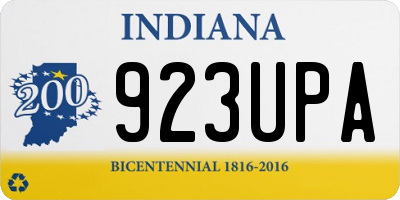 IN license plate 923UPA