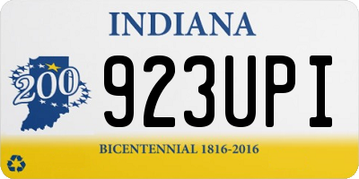 IN license plate 923UPI