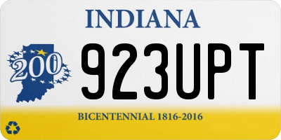 IN license plate 923UPT