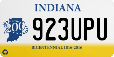 IN license plate 923UPU