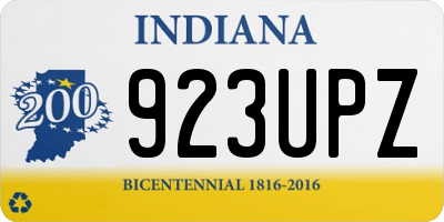 IN license plate 923UPZ