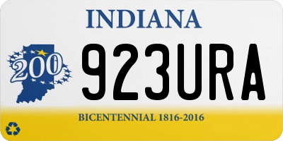 IN license plate 923URA