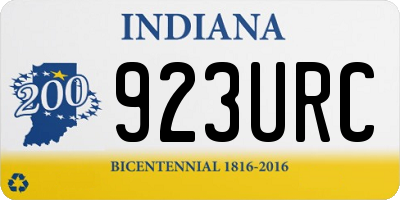 IN license plate 923URC