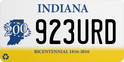 IN license plate 923URD