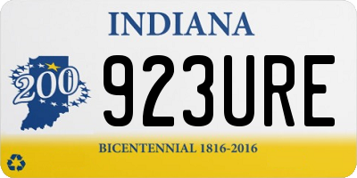 IN license plate 923URE
