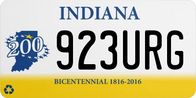 IN license plate 923URG