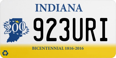 IN license plate 923URI