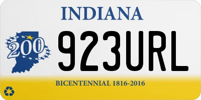 IN license plate 923URL
