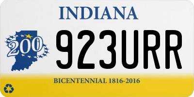 IN license plate 923URR