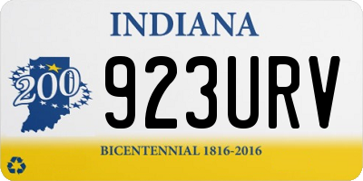 IN license plate 923URV