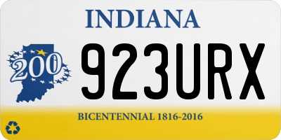 IN license plate 923URX