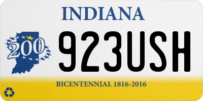 IN license plate 923USH