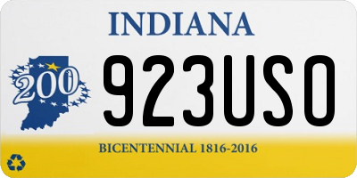 IN license plate 923USO