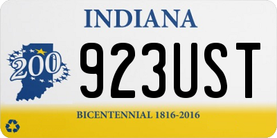 IN license plate 923UST