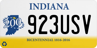 IN license plate 923USV