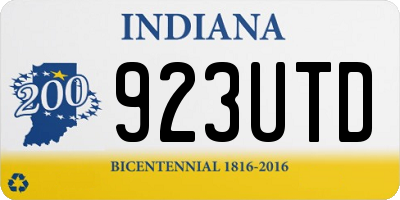 IN license plate 923UTD