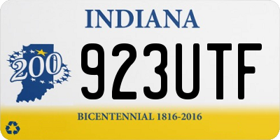 IN license plate 923UTF