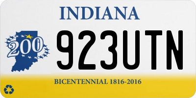 IN license plate 923UTN