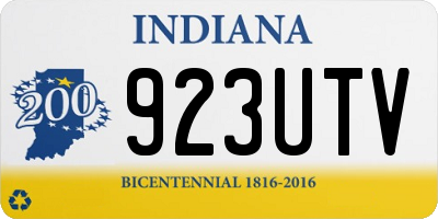 IN license plate 923UTV