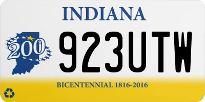 IN license plate 923UTW