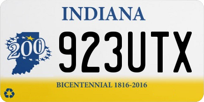IN license plate 923UTX