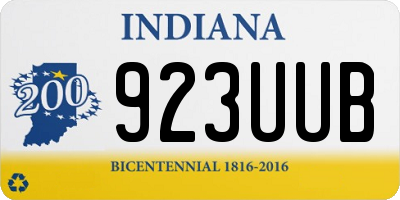 IN license plate 923UUB