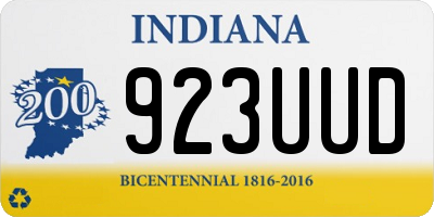IN license plate 923UUD