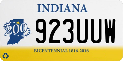 IN license plate 923UUW