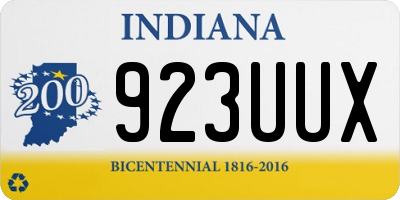 IN license plate 923UUX