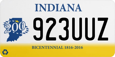 IN license plate 923UUZ