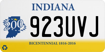 IN license plate 923UVJ
