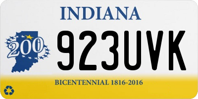 IN license plate 923UVK