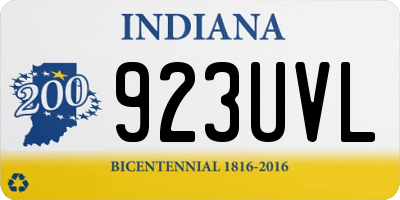 IN license plate 923UVL