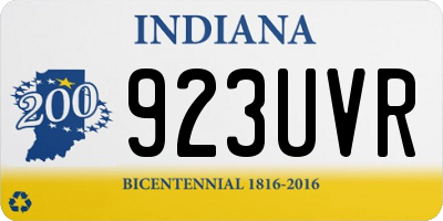 IN license plate 923UVR