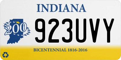 IN license plate 923UVY