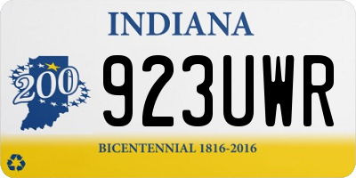 IN license plate 923UWR