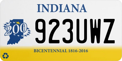 IN license plate 923UWZ