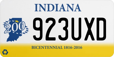 IN license plate 923UXD