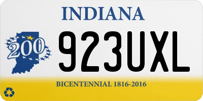 IN license plate 923UXL