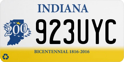 IN license plate 923UYC