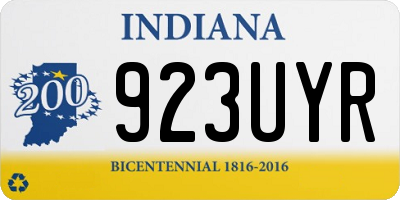 IN license plate 923UYR