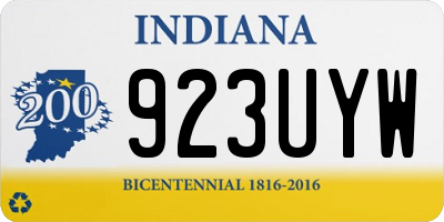 IN license plate 923UYW
