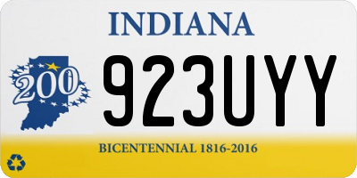 IN license plate 923UYY