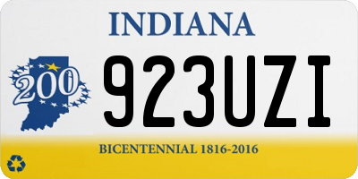 IN license plate 923UZI