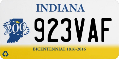 IN license plate 923VAF