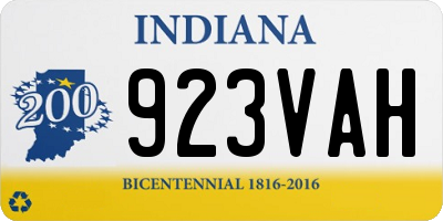 IN license plate 923VAH