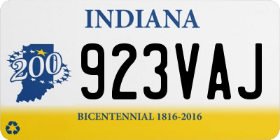 IN license plate 923VAJ